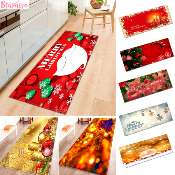 Christmas Ornaments Santa Claus Christmas Decor Bathroom Curtain Merry Christmas Decor for Home Christmas Gifts New Year 2019 - Image 2