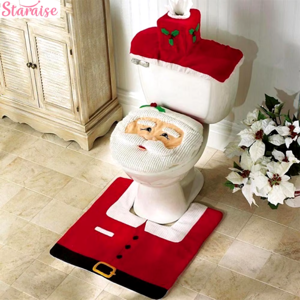 Christmas Ornaments Santa Claus Christmas Decor Bathroom Curtain Merry Christmas Decor for Home Christmas Gifts New Year 2019 - Image 5