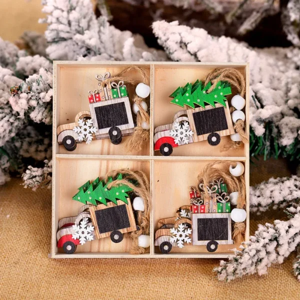 12/9PCS Wooden Snowflake Christmas Ornaments – Rustic Hanging Decorations for Tree, Home, and Holiday Gifts - Image 19