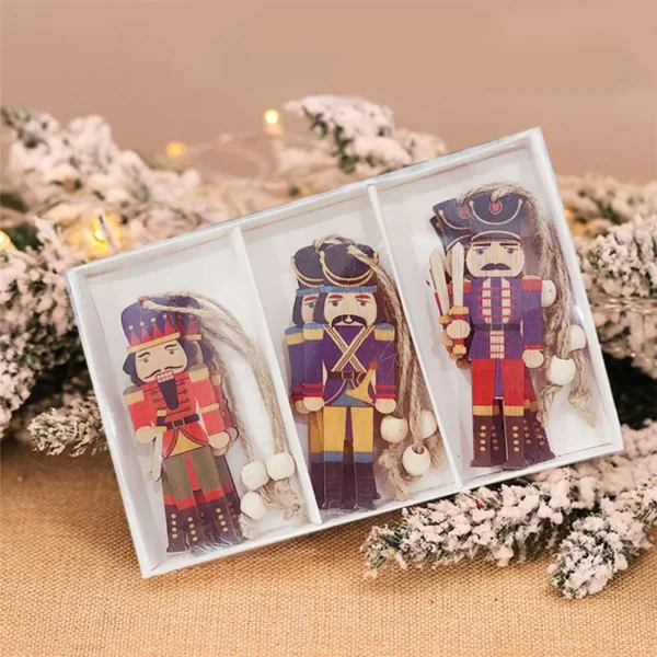 12/9PCS Wooden Snowflake Christmas Ornaments – Rustic Hanging Decorations for Tree, Home, and Holiday Gifts - Image 22