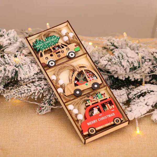 12/9PCS Wooden Snowflake Christmas Ornaments – Rustic Hanging Decorations for Tree, Home, and Holiday Gifts - Image 16