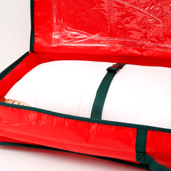 Christmas Gift Wrap Storage Bag Waterproof Underbed Storage Organizer with Reinforced Handles Xmas Wrapping Paper Storage Box - Image 6