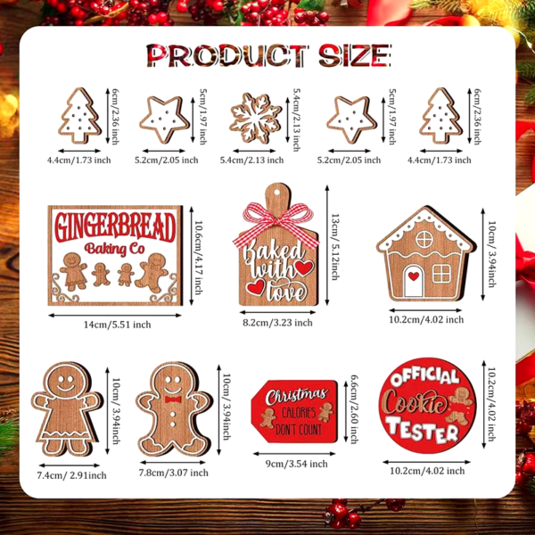 Christmas Tiered Tray Decor Gingerbread Man Christmas Decor for Tiered Tray Merry Christmas Sign Christmas Shelf Decor For - Image 6
