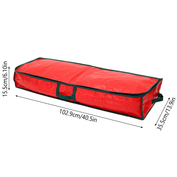 Christmas Gift Wrap Storage Bag Waterproof Underbed Storage Organizer with Reinforced Handles Xmas Wrapping Paper Storage Box - Image 7