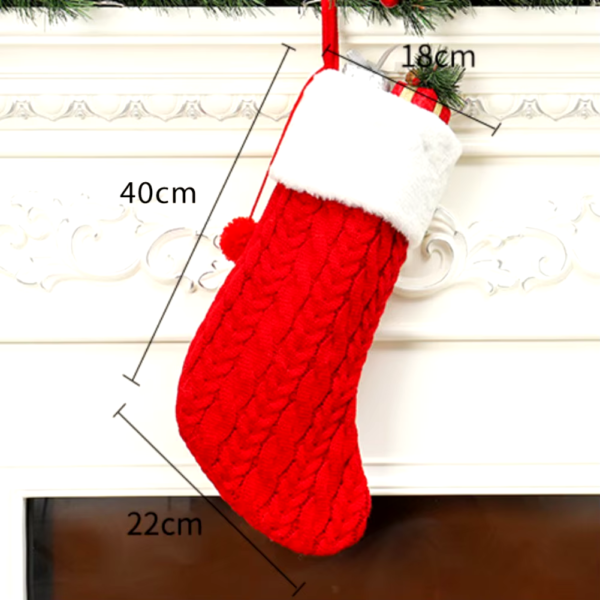 Christmas Socks Knitting Christmas Hanging Stocking Xmas Pendant Christmas Tree Ornaments Decor Christmas Gift Bag New Year 2025 - Image 7